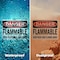 Signmission Flammable Keep Heat and Flames Away Danger Sign, Plastic, 10in W x 7in L, 2PK OS-2PACK-DS-P-710-L-19367 - alternate 2